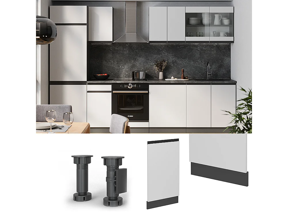 Panel przedni zmywarki biały 45x1.6x81.8 r-line