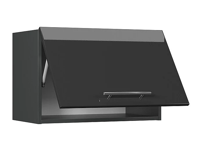 Elément haut de cuisine anthracite haute brillance 60x34.1x40 fame-line