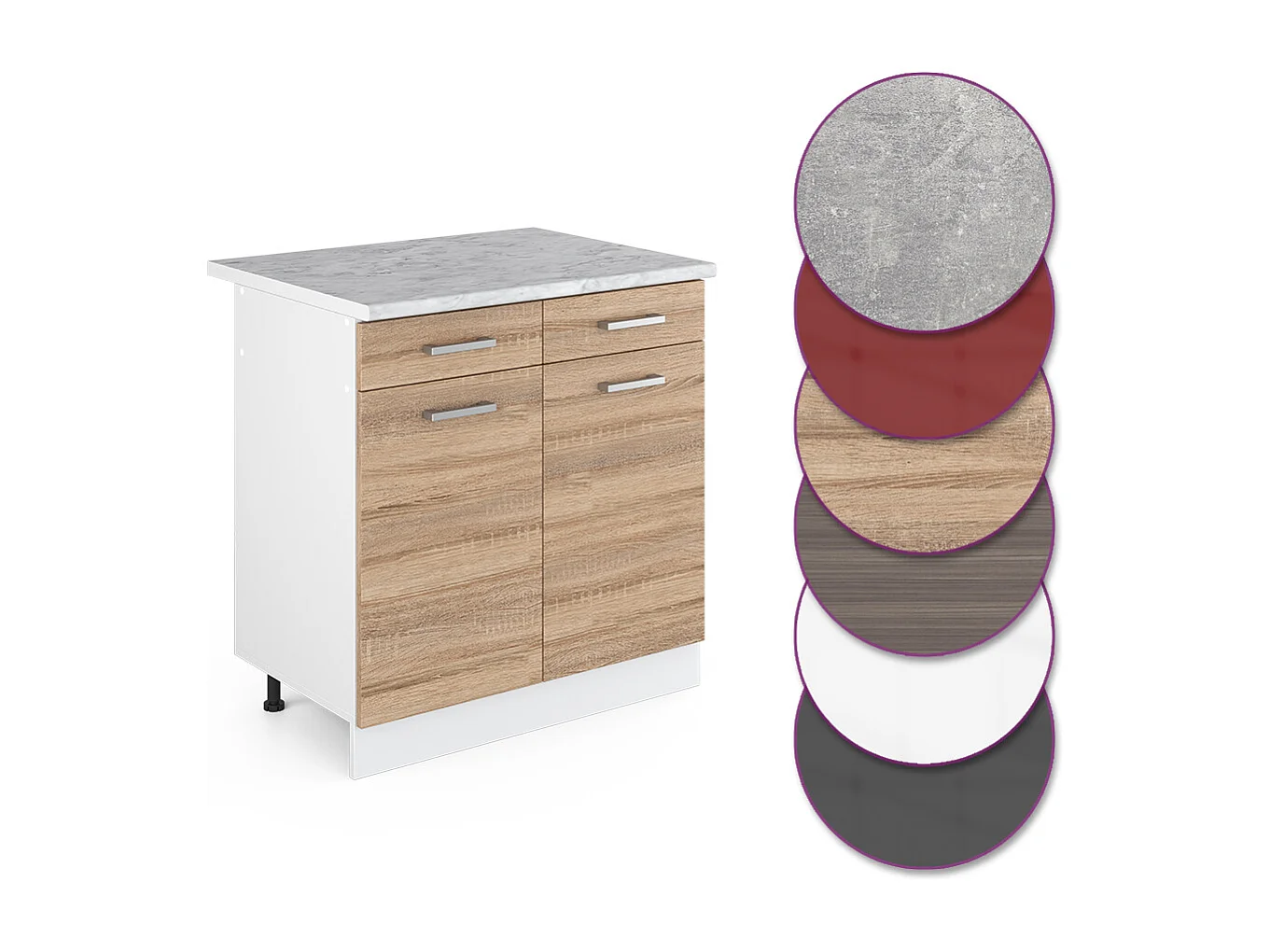 Meuble cuisine sonoma 60x60x81.6 r-line