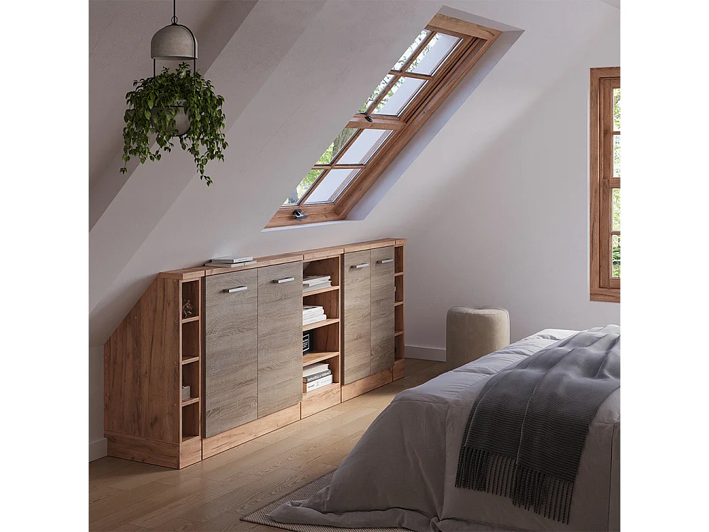Meuble sous pente sonoma 210x46x81.6 r-line