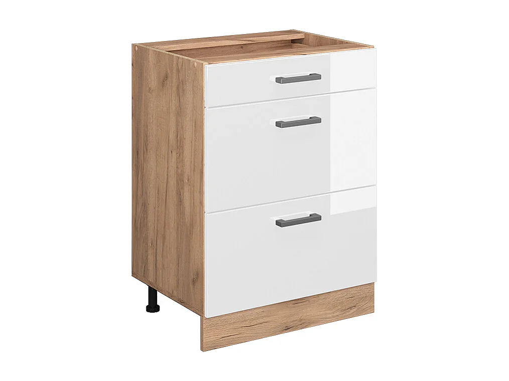 Mueble bajo de cocina blanco alto brillo 60x46x81.6 r-line