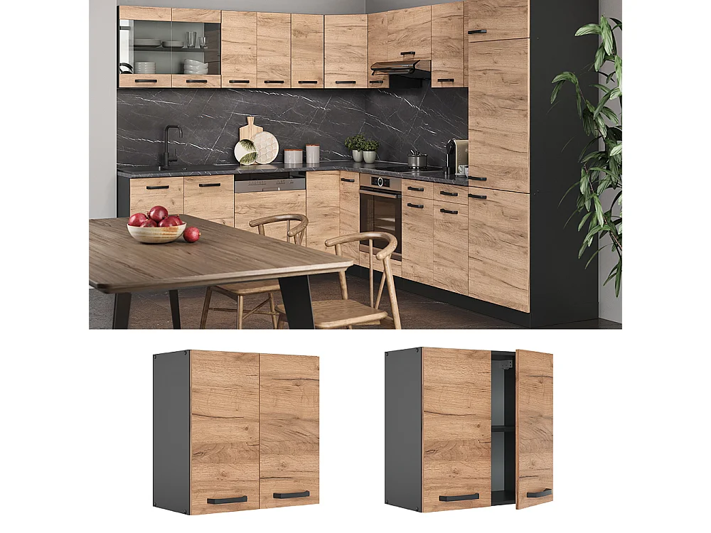 Wall cabinet gold power oak 60x31x60 r-line