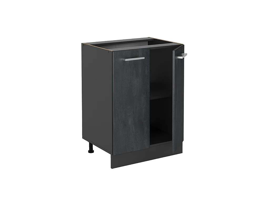 Mobiletto base cucina Calce nera/antracite 60x60x81.6 r-line
