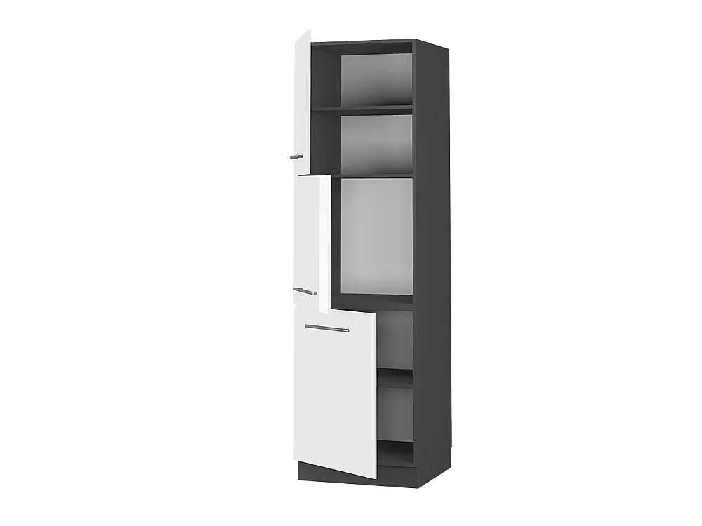 Armario para horno empotrado blanco alto brillo 60x58x206.8 fame-line