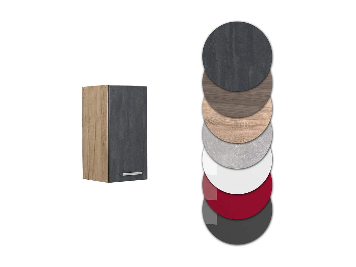 Armario colgante hormigón negro 30x31x60 r-line