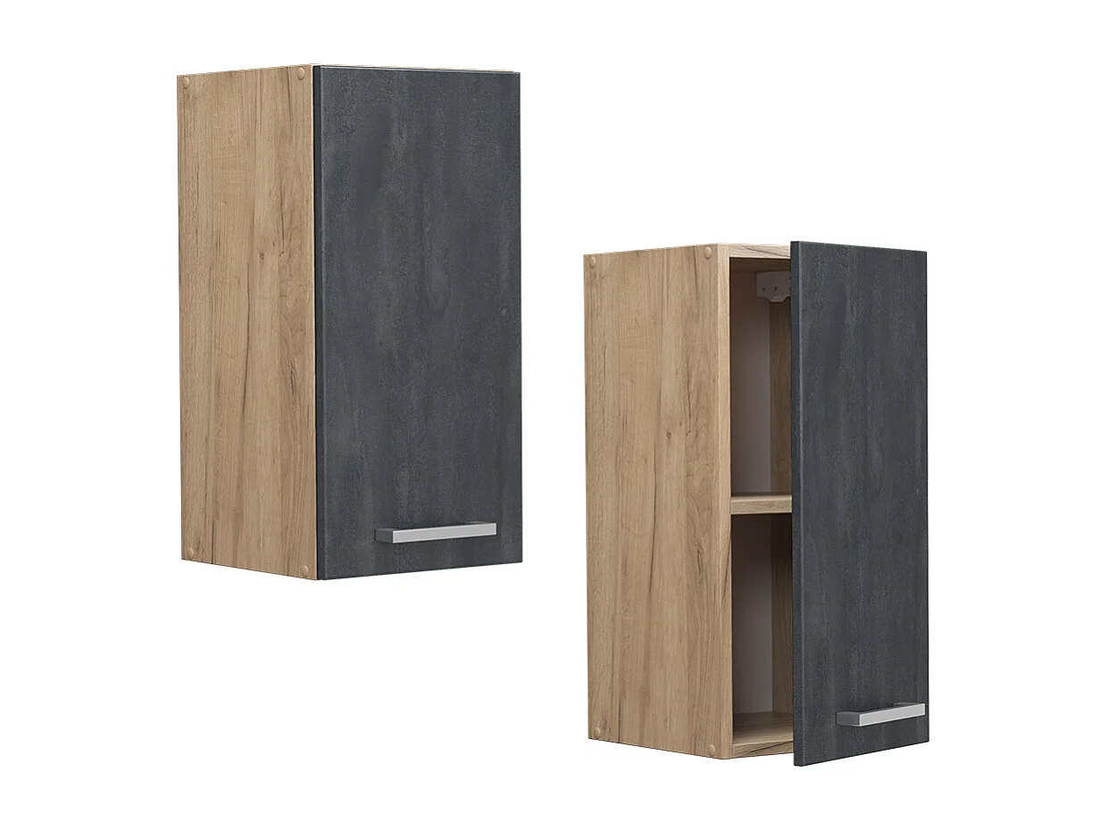 Elément haut de cuisine béton noir 30x31x60 r-line