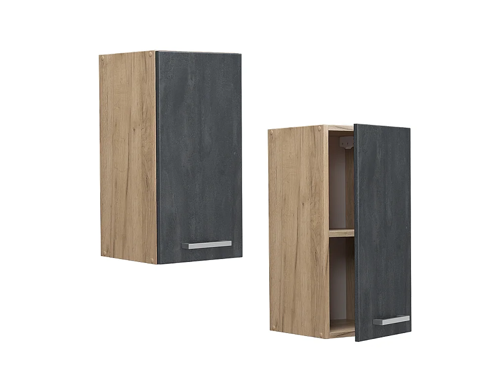Wall cabinet black concrete 30x31x60 r-line