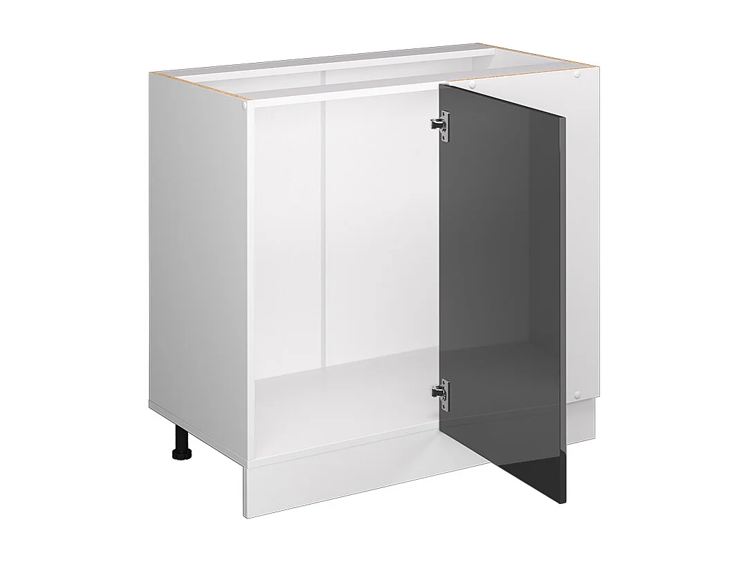 Armario de esquina antracita alto brillo 86x60x81.6 r-line