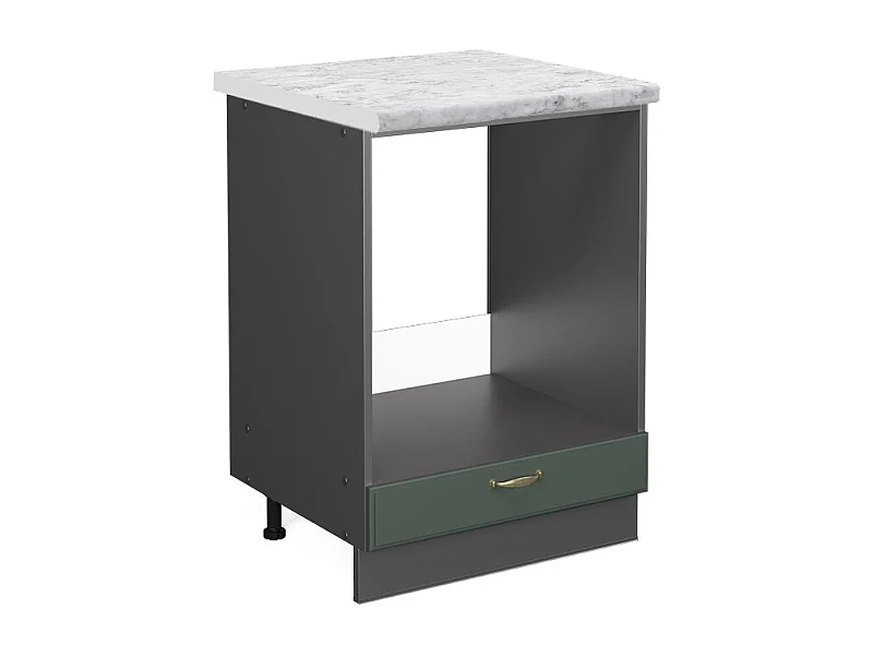 Armario para horno empotrado verde dorado casa de campo 60x60x82 fame-line