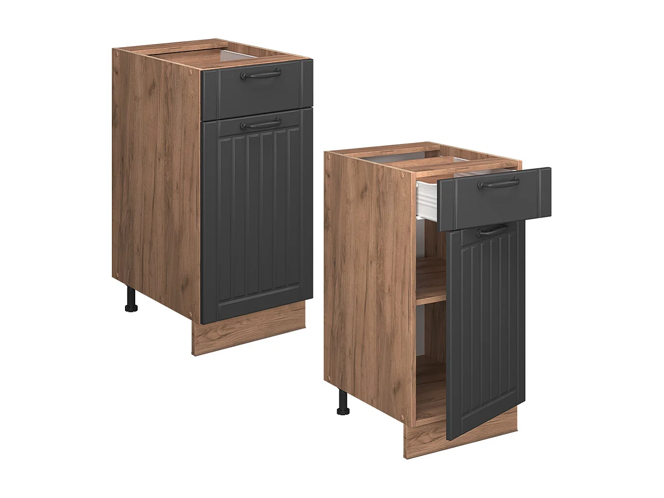 Mobiletto base per cucina grigio scuro 40x60x82 fame-line