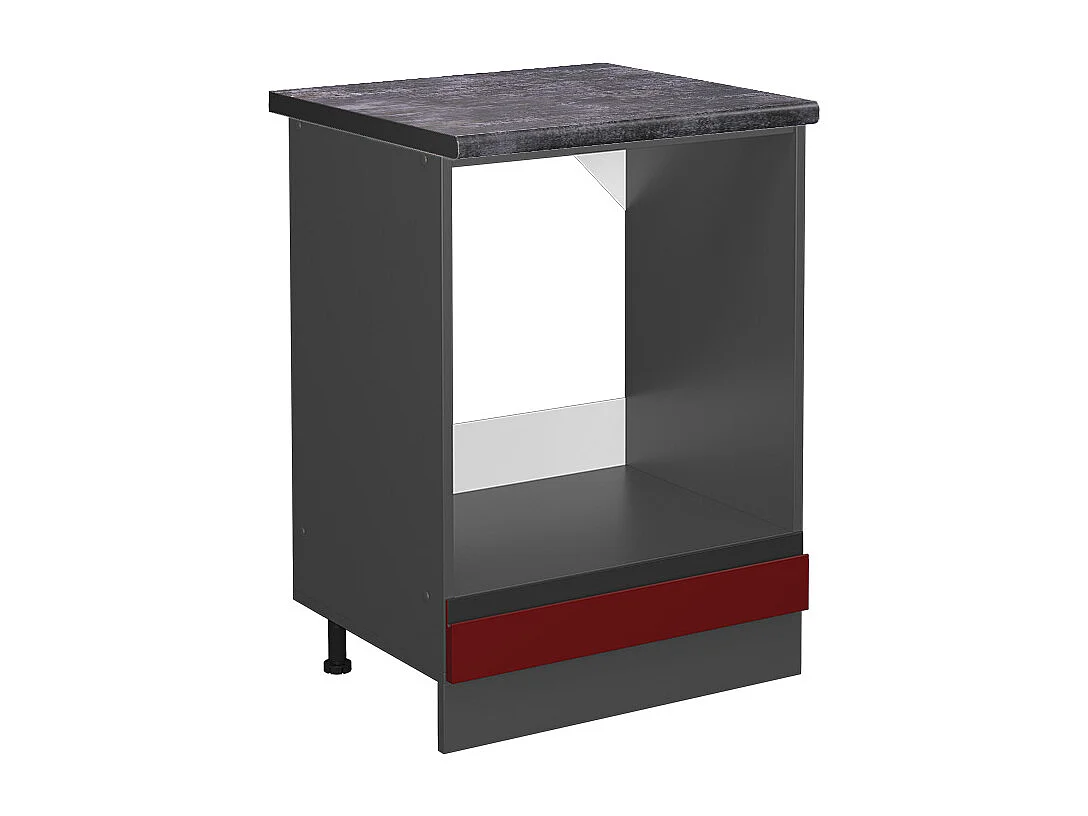 Meuble pour four rouge 60x60x81.6 r-line