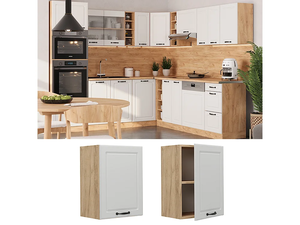 Pensile da cucina bianco casa di campagna 45x31x60 r-line