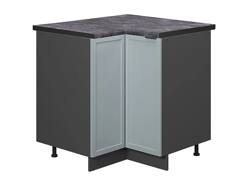 Eckunterschrank hellblau-grau 80.5x60x82 fame-line