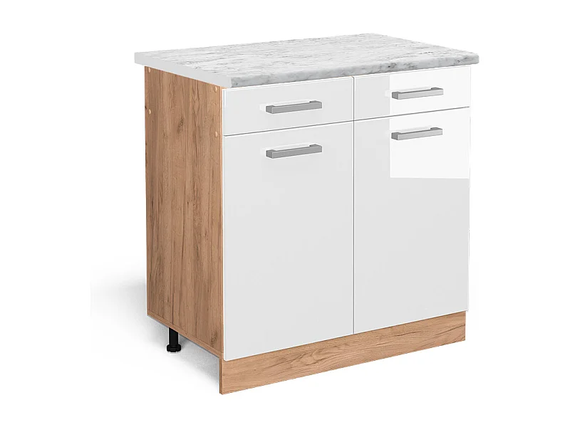 Keukenonderkast wit hoogglans 80x60x81.6 r-line