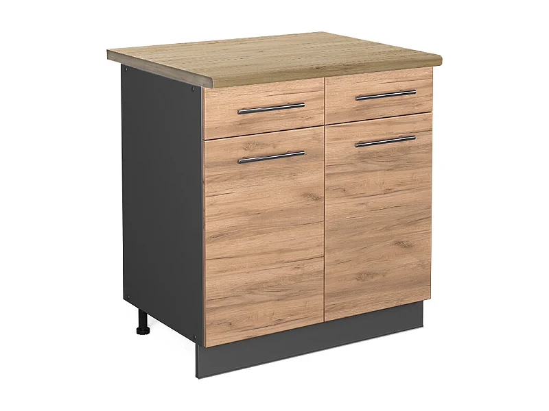 Mueble bajo de cocina roble dorado 80x60x82 fame-line