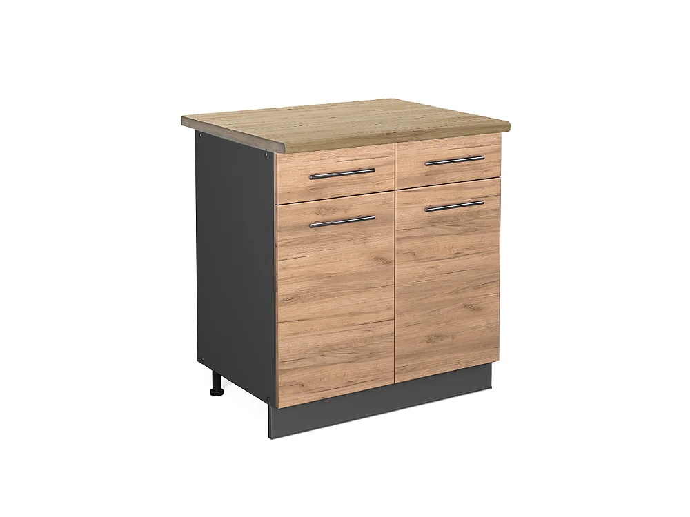 Meuble cuisine chêne de force doré 80x60x82 fame-line