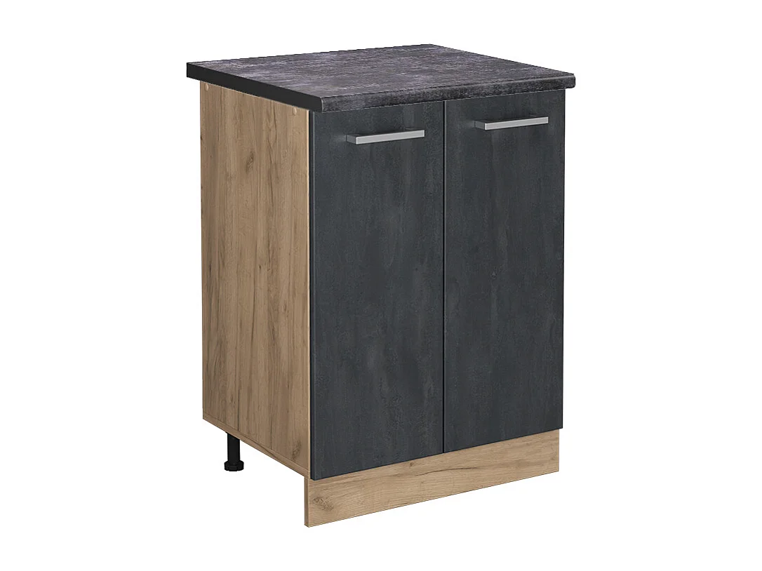 Mueble bajo de cocina hormigón negro 60x60x81.6 r-line