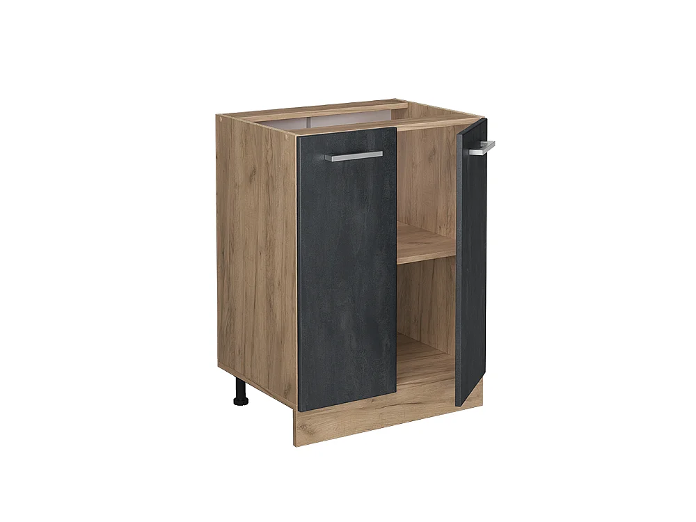 Mueble bajo de cocina hormigón negro 60x60x81.6 r-line