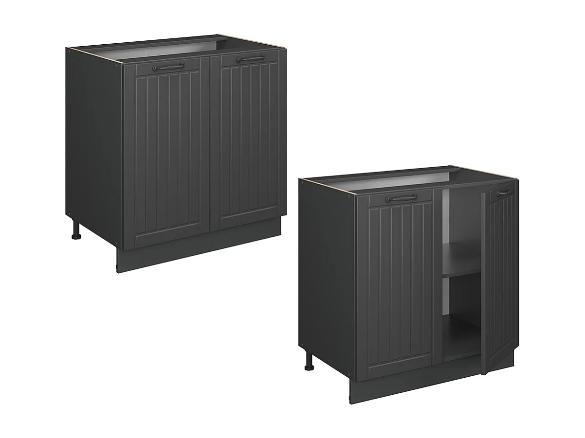 Meuble bas sous-évier gris foncé 80x51.6x82 fame-line