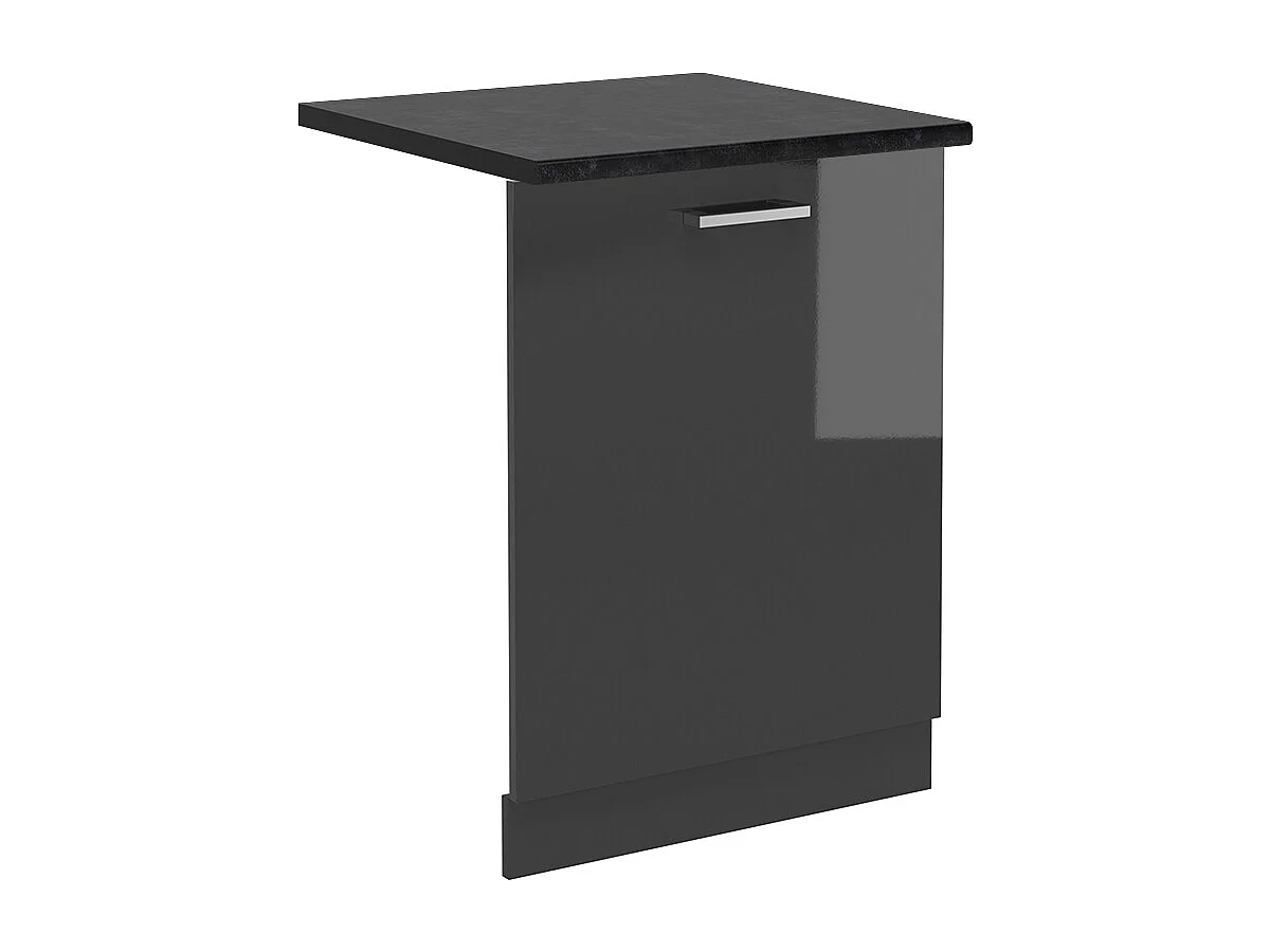 Façade de lave-vaisselle anthracite haute brillance 60x1.6x81.8 r-line