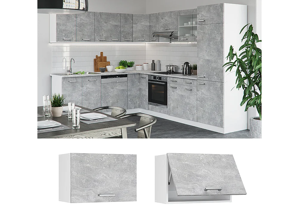 Armario colgante hormigón 60x31x40 r-line