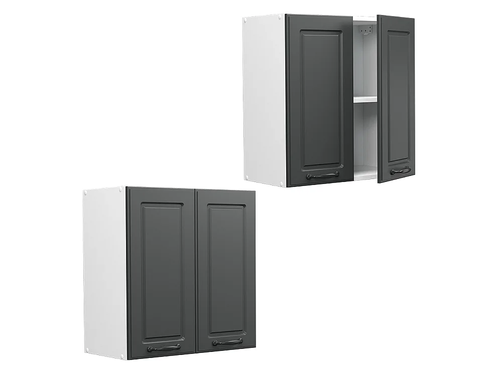 Elément haut de cuisine anthracite campagne 60x31x60 r-line