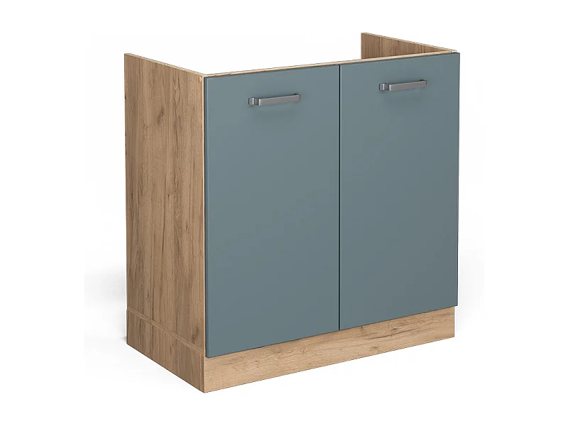 Szafka pod zlew niebiesko-szary 80x46x81.6 r-line