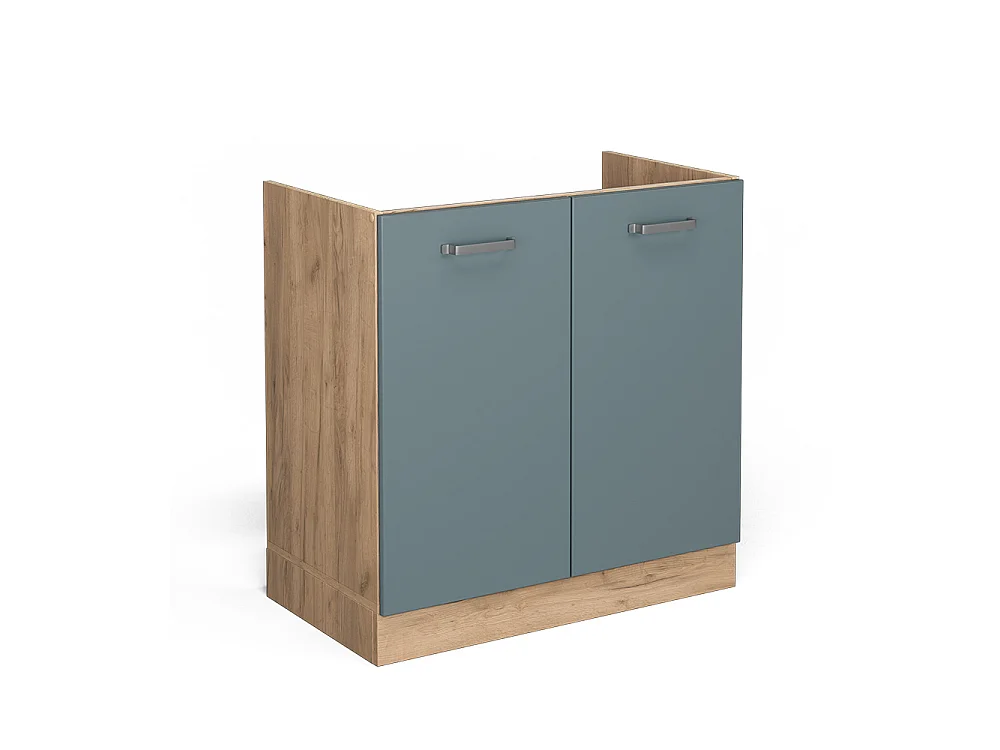 Sink base cabinet blue-grey 80x46x81.6 r-line