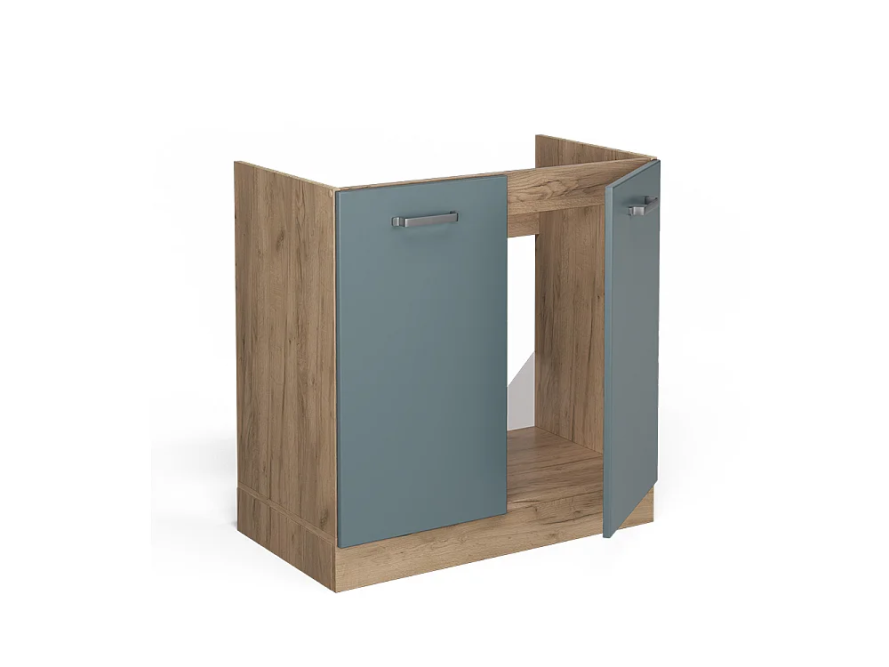 Sink base cabinet blue-grey 80x46x81.6 r-line