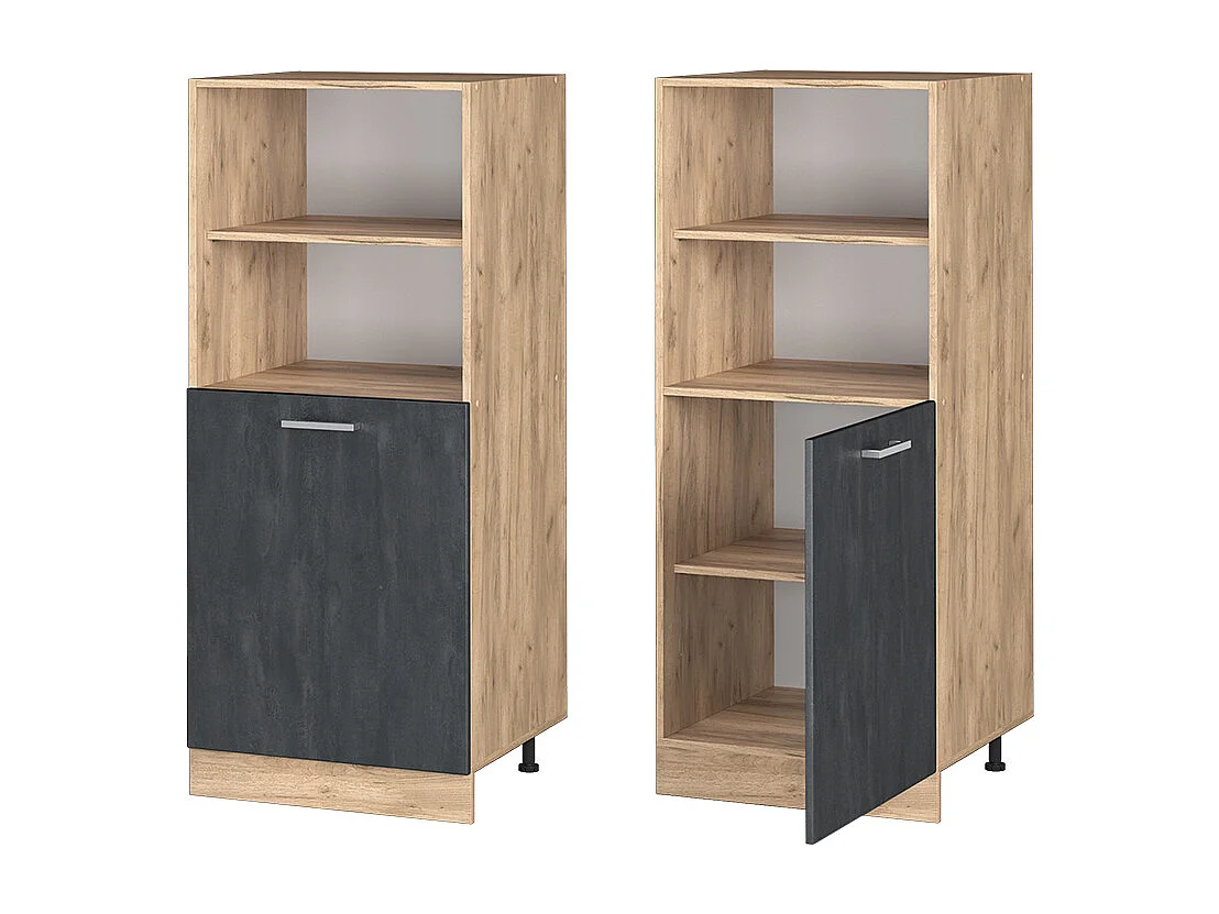 Mobile per forno da incasso calcestruzzo nero 60x57x143 r-line