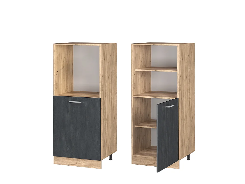 Meuble pour four béton noir 60x57x143 r-line