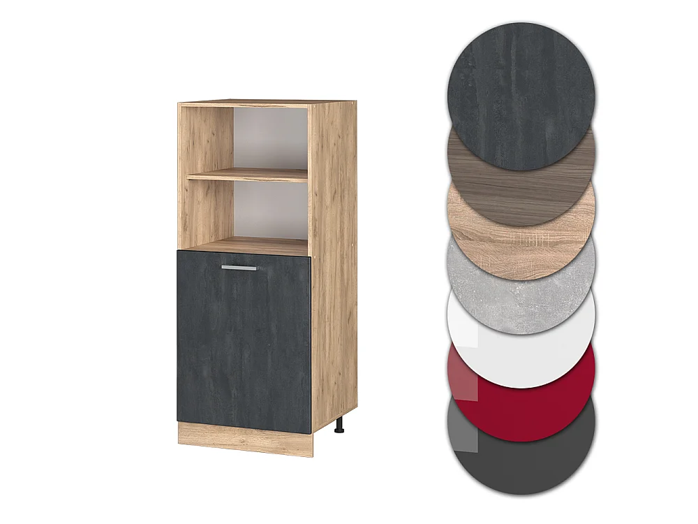 Meuble pour four béton noir 60x57x143 r-line