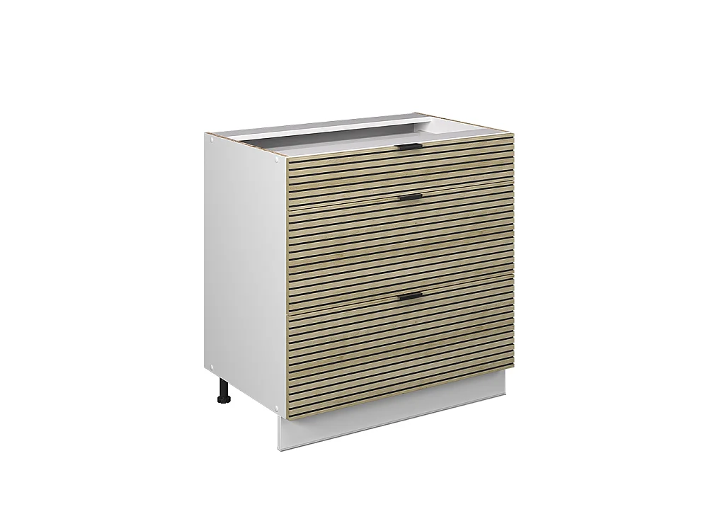 Mobiletto base per cucina pannello in quercia 80x51.6x82 fame-line