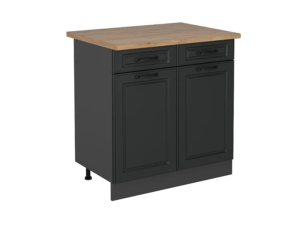 Meuble cuisine anthracite campagne 80x60x81.6 r-line