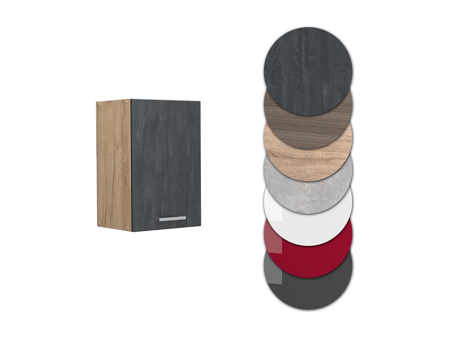 Armario colgante hormigón negro 40x31x60 r-line