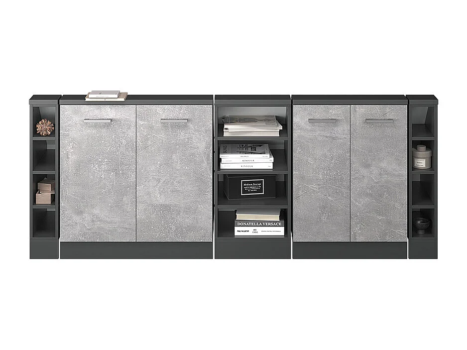 Meuble sous pente béton 210x46x81.6 r-line