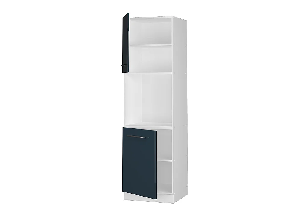 Meuble pour four bleu foncé brillant 60x58x206.8 fame-line