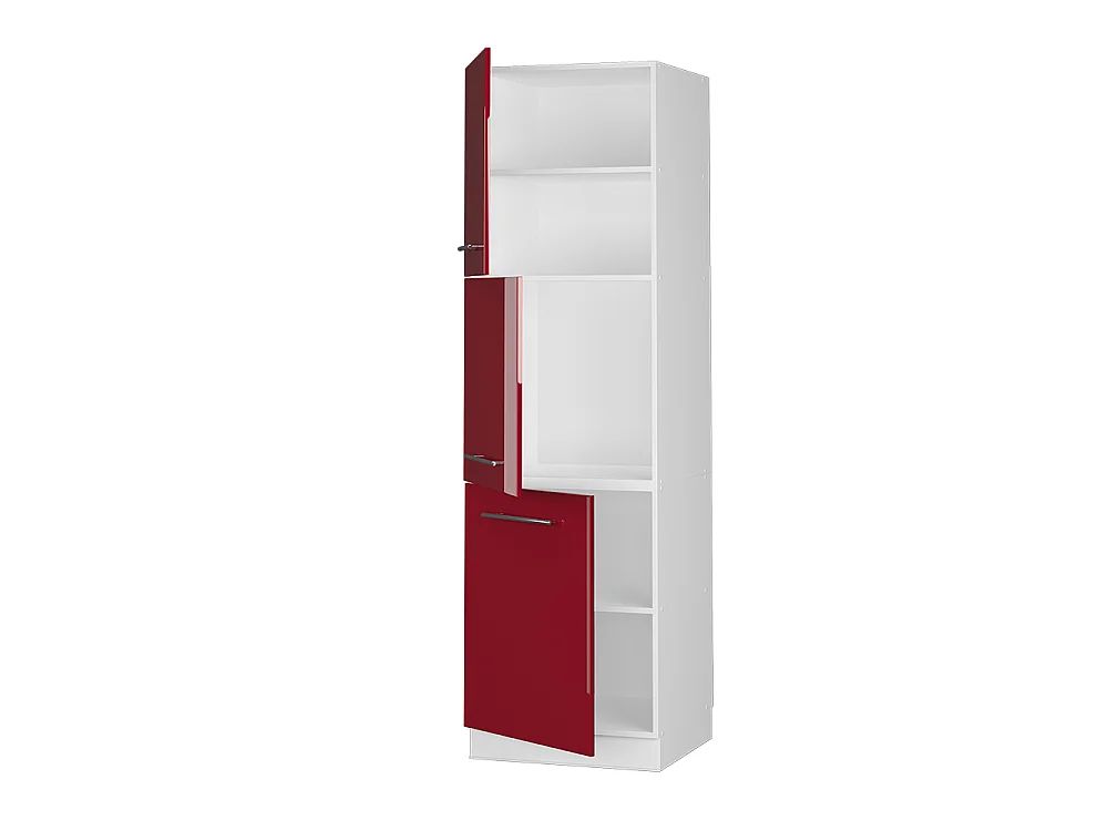 Oven housing cabinet bordeaux high gloss 60x58x206.8 fame-line