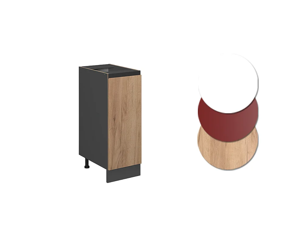 Meuble de cuisine chêne de force doré 30x60x81.6 r-line