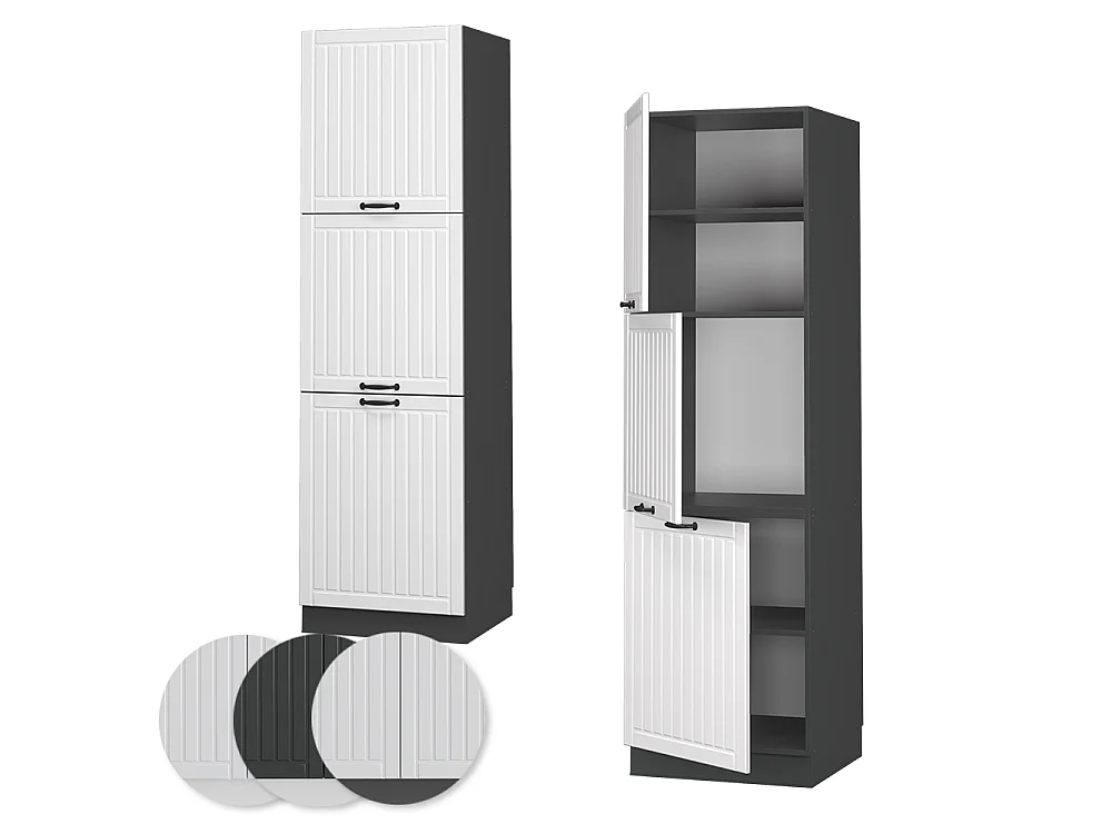 Armario para horno empotrado blanco casa de campo 60x58x206.8 fame-line