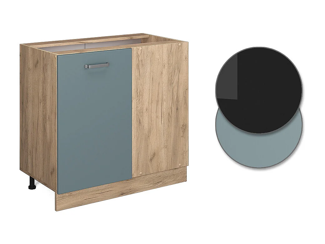 Mobile ad angolo cucina grigio-blu 86x60x81.6 r-line