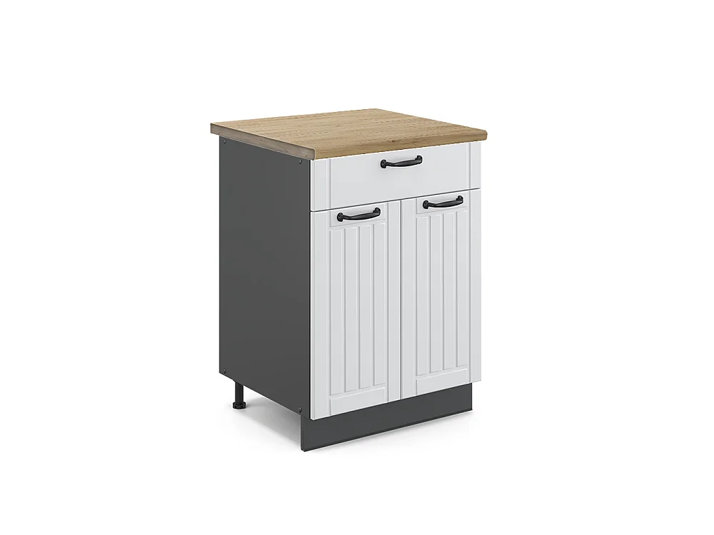 Meuble cuisine blanc campagne 60x60x82 fame-line