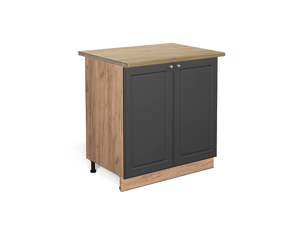 Keukenonderkast antraciet-goud 80x60x82 fame-line