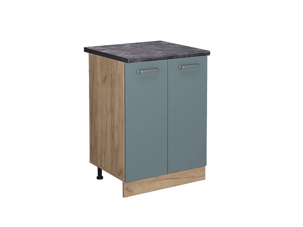 Meuble bas de cuisine bleu-gris 60x60x81.6 r-line