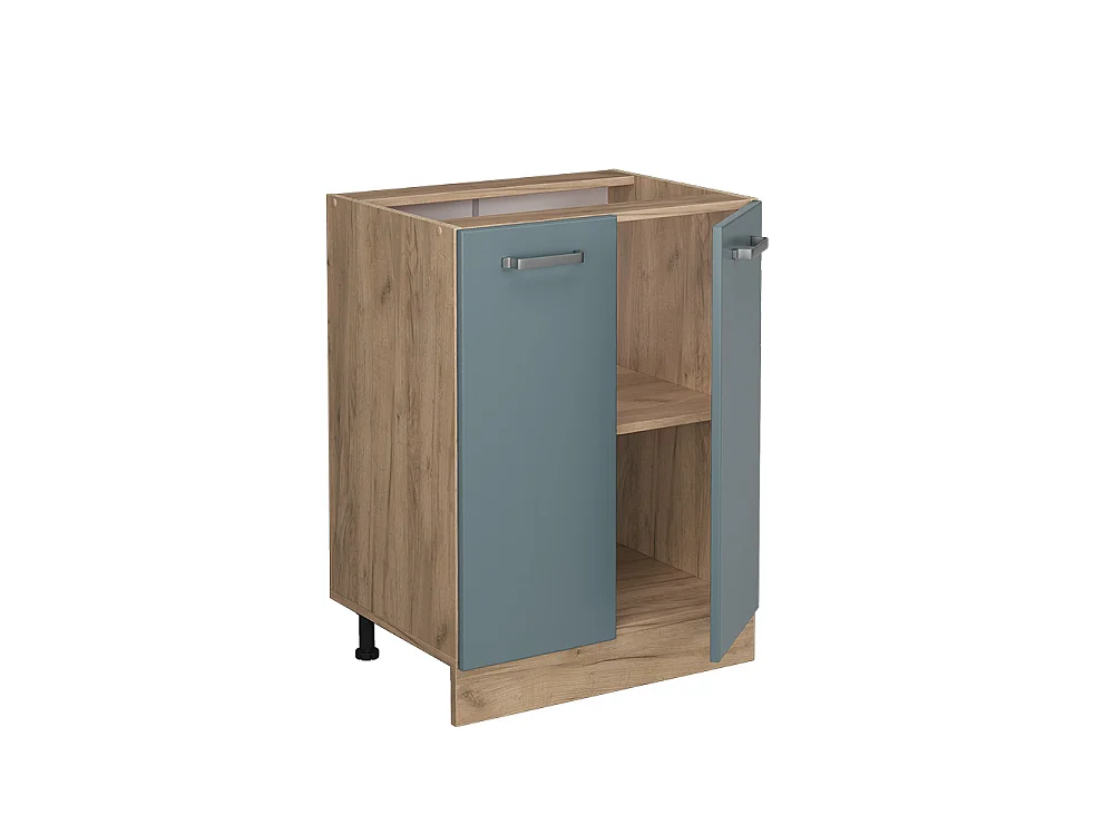 Meuble bas de cuisine bleu-gris 60x60x81.6 r-line