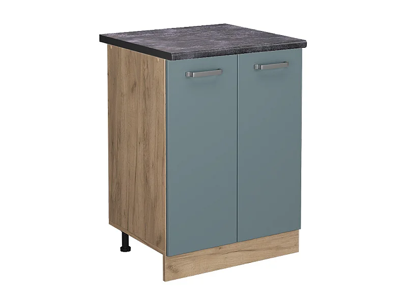 Meuble bas de cuisine bleu-gris 60x60x81.6 r-line