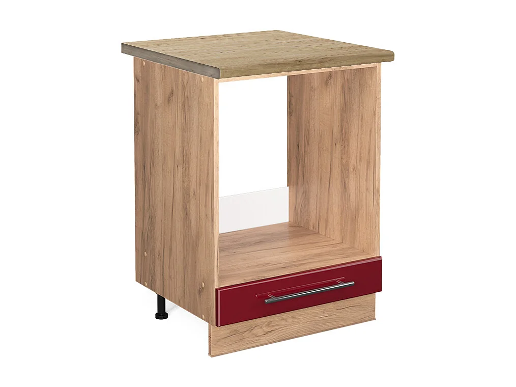 Herdumbauschrank bordeaux hochglanz 60x60x82 fame-line