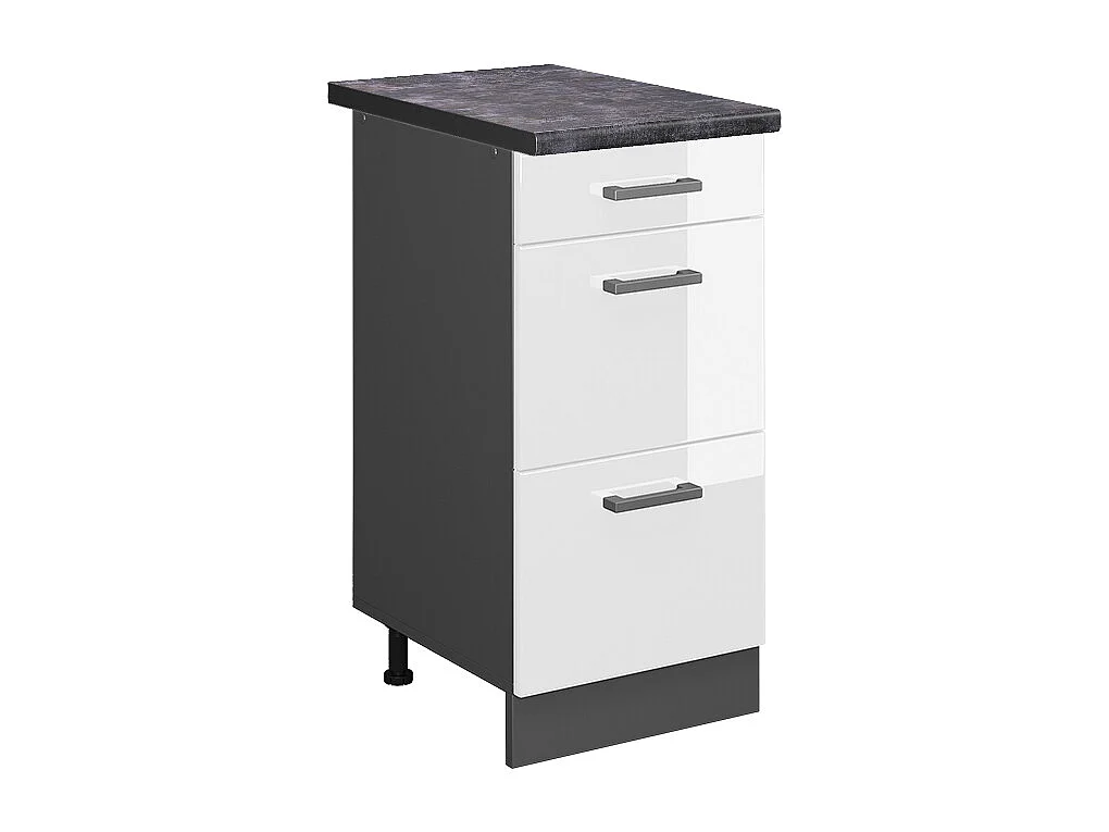 Mobiletto base per cucina bianco lucido 40x60x81.6 r-line