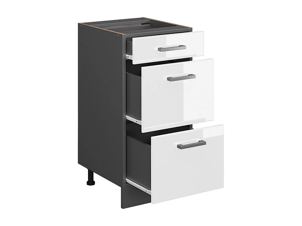 Mobiletto base per cucina bianco lucido 40x60x81.6 r-line