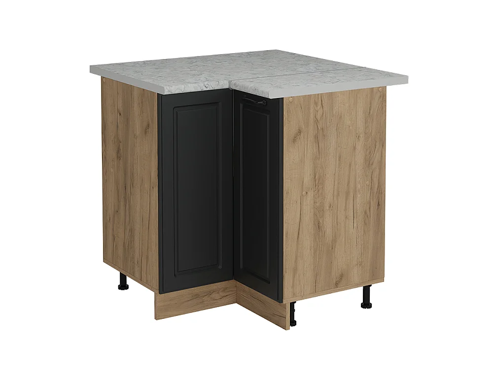Eckunterschrank anthrazit landhaus 75.6x60x81.6 r-line